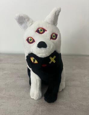 Meow Wolf Cat Wolf Twisted Black White Multiverse 11" Stuffed Animal Plush Toy